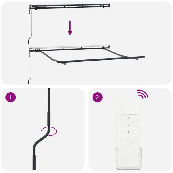 Einziehbare Markise Anthrazit 250 x 200 cm Stoff