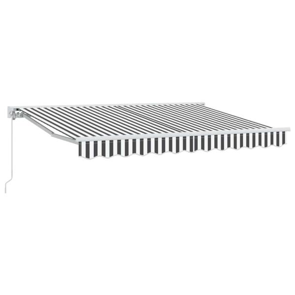 Einziehbare Markise Anthrazit und Weiß 300 x 200 cm