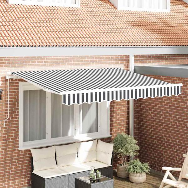 Einziehbare Markise Anthrazit 300 x 200 cm Stoff