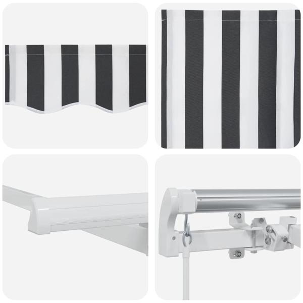 Einziehbare Markise Anthrazit 300 x 200 cm Stoff