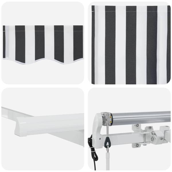 Einziehbare Markise Anthrazit 300 x 200 cm Stoff