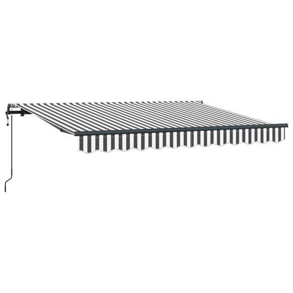 Einziehbare Markise Anthrazit 300 x 200 cm Stoff
