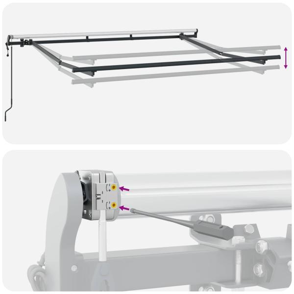Einziehbare Markise Anthrazit 300 x 200 cm Stoff