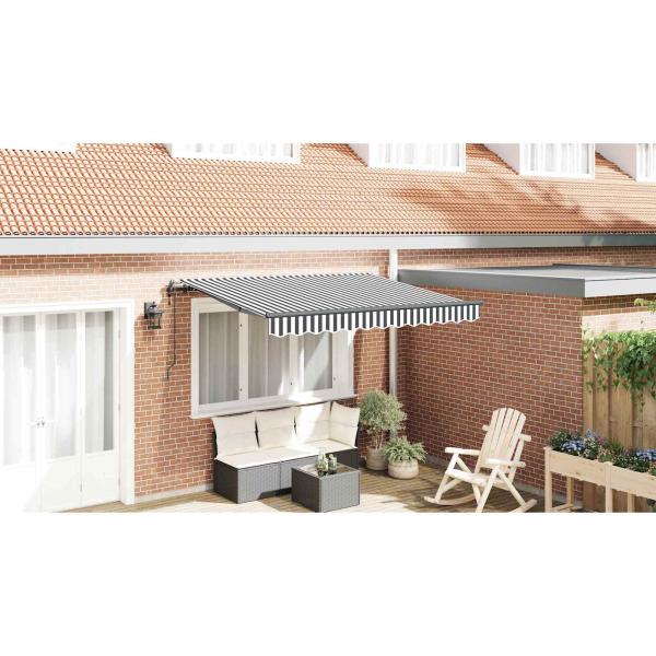 Einziehbare Markise Anthrazit 300 x 200 cm Stoff