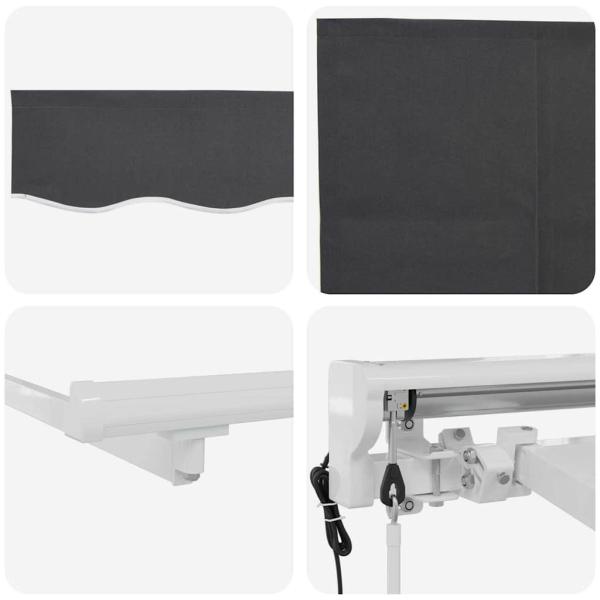 Einziehbare Markise Anthrazit 350 x 200 cm