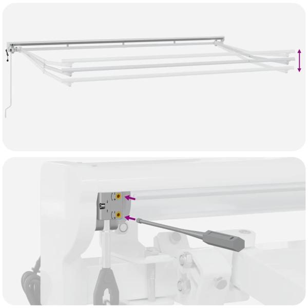 Einziehbare Markise Anthrazit 350 x 200 cm