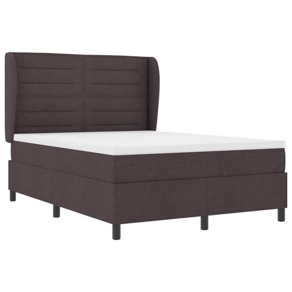 Boxspringbett mit Matratze Dunkelbraun 140 x 200 cm Stoff