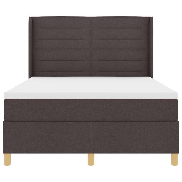 Boxspringbett mit Matratze Dunkelbraun 140 x 190 cm Stoff