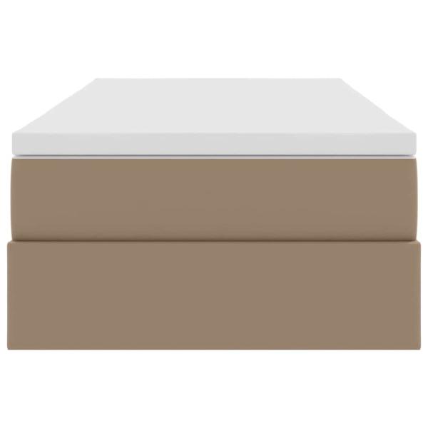 Aufbewahrungsbett mit Matratze Cappuccino 90 x 200 cm