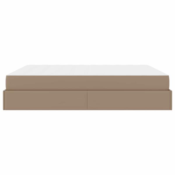 Bettgestell mit Matratze mit Matratze 2 pcs Hellbraun PVC