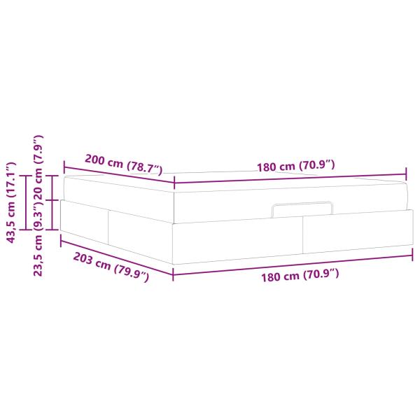 Bettgestell mit Matratze mit Matratze 2 pcs Hellbraun PVC