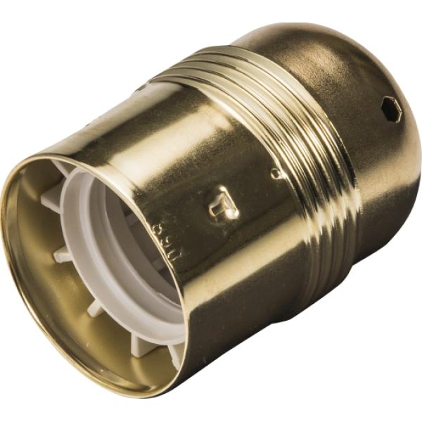 JÄGER DIREKT DE Metall-Fassung E27 Glattmantel, messingfarben (10 ST)