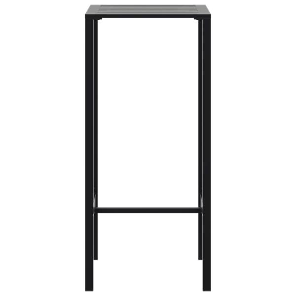 3-tlg. Gartenbar-Set Schwarz Pulverbeschichteter Stahl