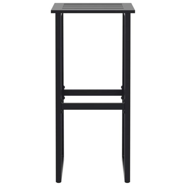 3-tlg. Gartenbar-Set Schwarz Pulverbeschichteter Stahl