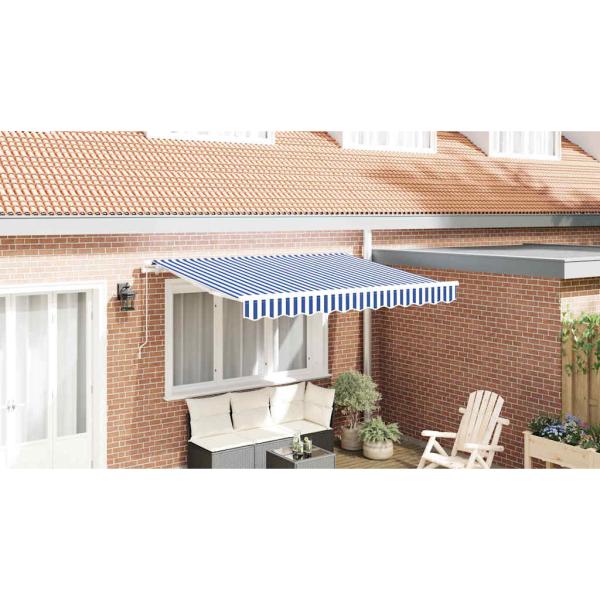 Einziehbare Markise Blau 250 x 200 cm Stoff