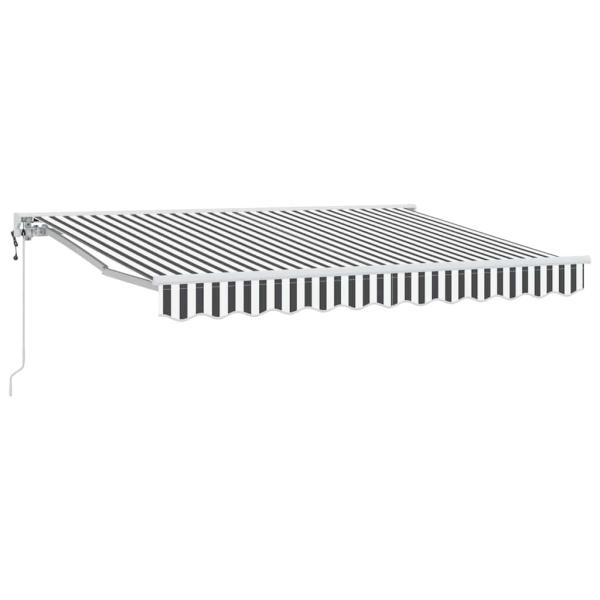 Einziehbare Markise Anthrazit und Weiß 250 x 200 cm