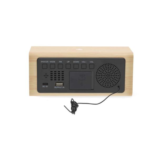 Digital-Wecker-Radio | LED | USB-C? Female | FM | Snooze-Funktion | Sleep Timer | Anzahl Alarme: 2 | Braun