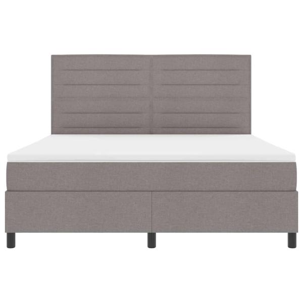 Boxspringbett mit Matratze Taupe 180 x 200 cm Stoff