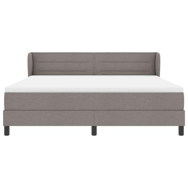 Boxspringbett mit Matratze Taupe 180 x 200 cm Stoff