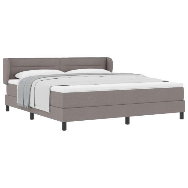 Boxspringbett mit Matratze Taupe 180 x 200 cm Stoff