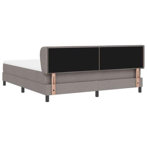 Boxspringbett mit Matratze Taupe 180 x 200 cm Stoff