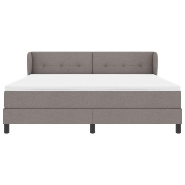 ARDEBO.de - Boxspringbett mit Matratze Taupe 180 x 200 cm Stoff