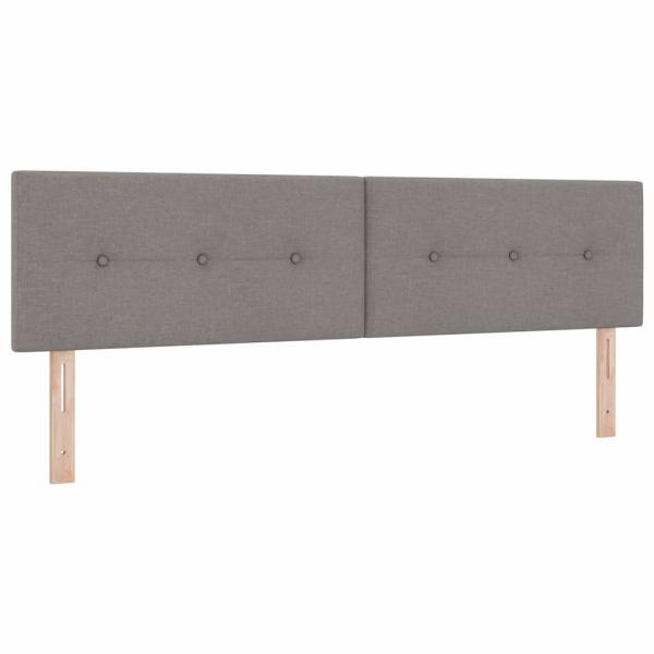 Boxspringbett mit Kopfteil Taupe 180 x 200 cm Stoff
