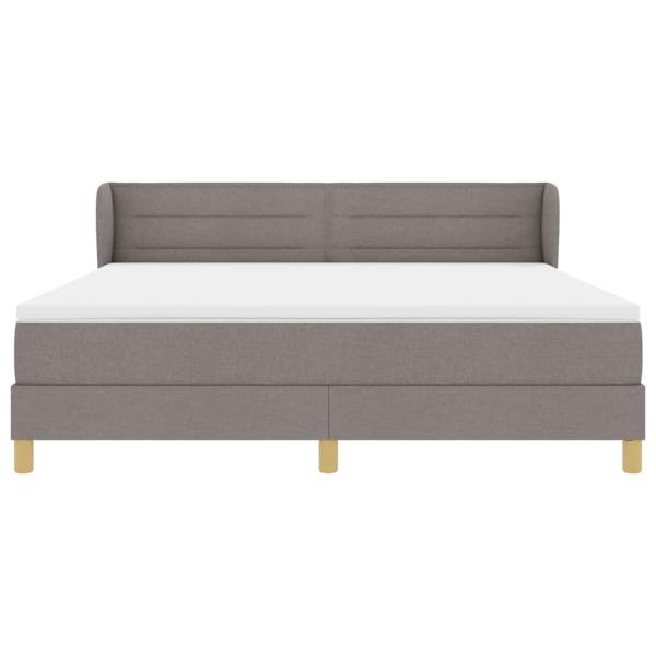ARDEBO.de - Boxspringbett mit Matratze Taupe 180 x 200 cm Stoff