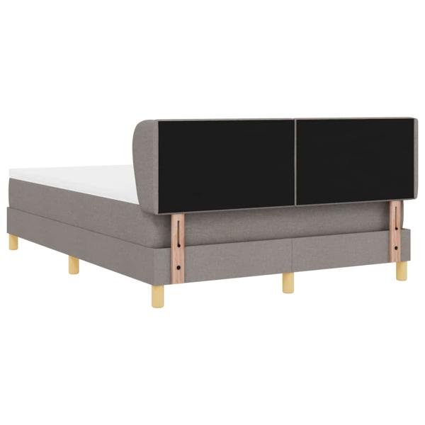 Boxspringbett mit Matratze Taupe 160 x 200 cm Stoff