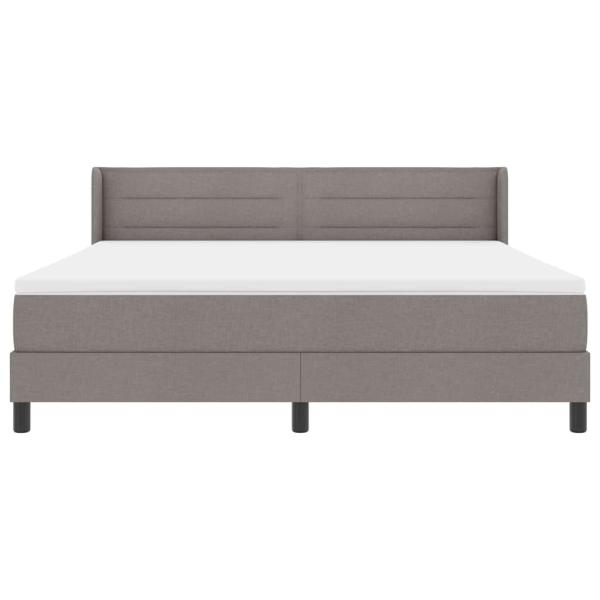 Boxspringbett mit Matratze Taupe 200 x 180 cm Polyester