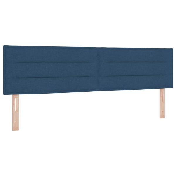 Boxspringbett mit Matratze Blau 200 x 180 cm Polyester