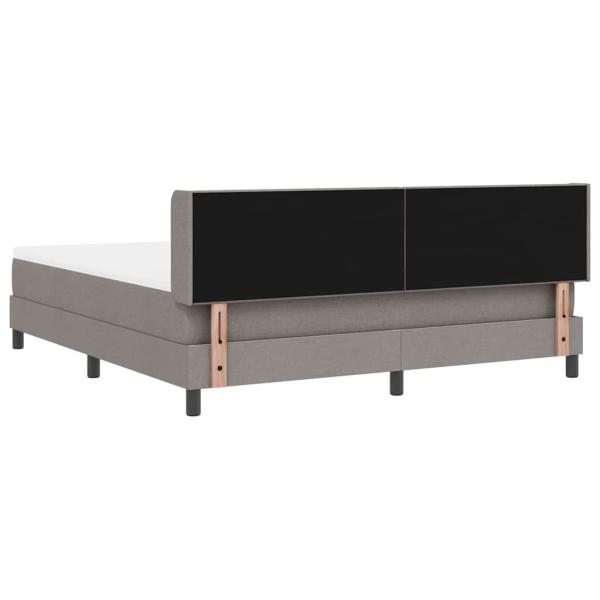 Boxspringbett mit Matratze Taupe 200 x 180 cm Polyester