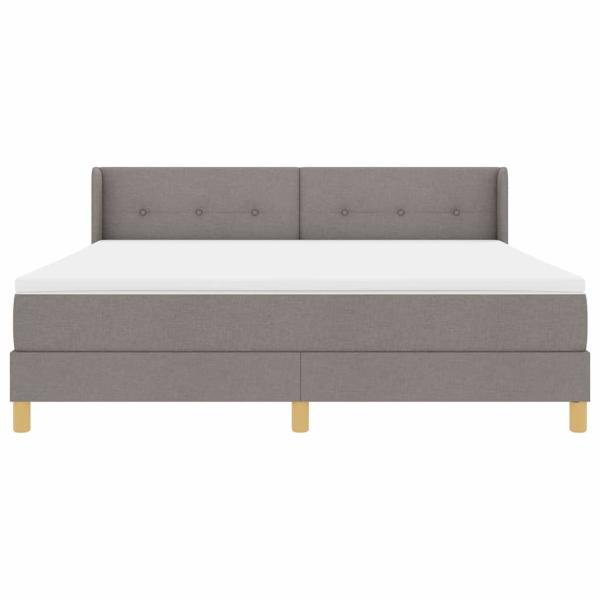 Boxspringbett mit Matratze Taupe 180 x 200 cm Stoff