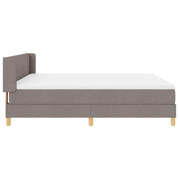 Boxspringbett mit Matratze Taupe 180 x 200 cm Stoff
