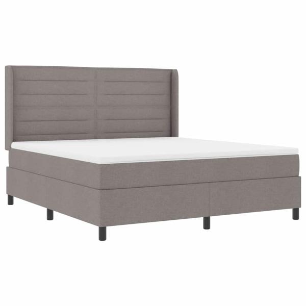 Boxspringbett mit Matratze Taupe 180 x 200 cm Stoff