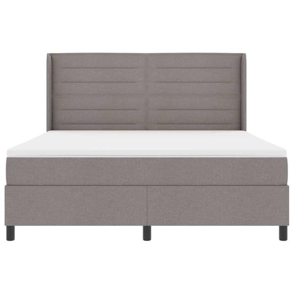 Boxspringbett mit Matratze Taupe 180 x 200 cm Stoff