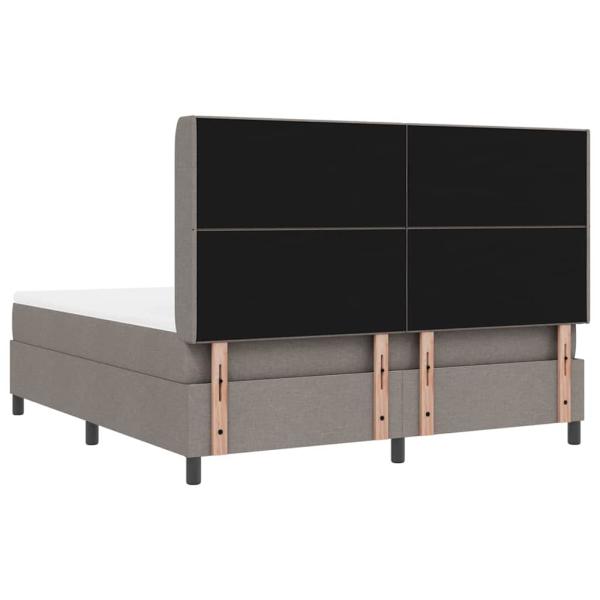 Boxspringbett mit Matratze Taupe 180 x 200 cm Stoff