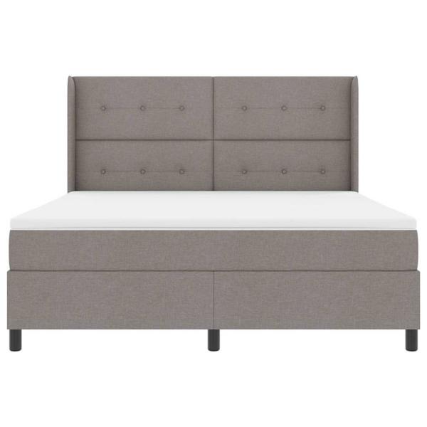 Boxspringbett mit Matratze Taupe 180 x 200 cm Stoff