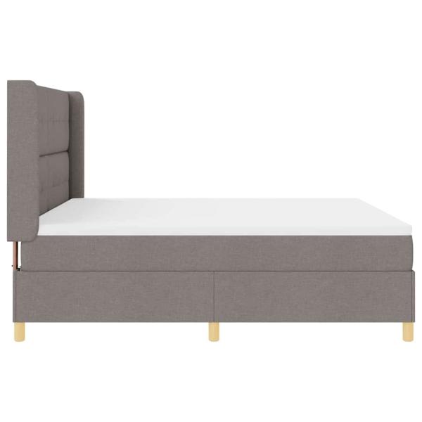 Boxspringbett mit Matratze Taupe 180 x 200 cm Stoff