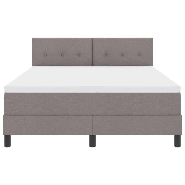 Boxspringbett mit Matratze mit LED Taupe 160 x 200 cm Stoff