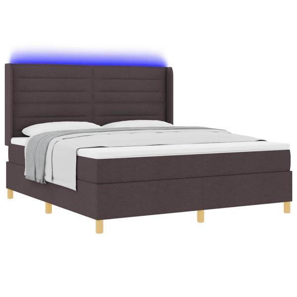 Boxspringbett mit Matratze Braun 140 x 200 cm Stoff