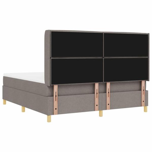 Boxspringbett mit Matratze Taupe 140 x 200 cm Stoff