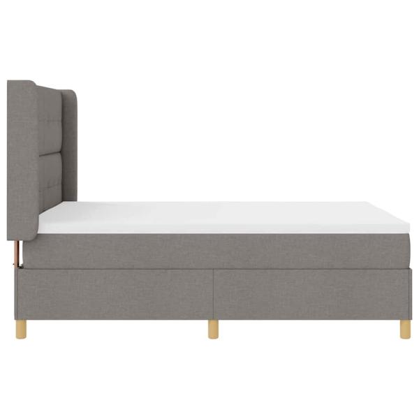 Boxspringbett mit Matratze Taupe 140 x 200 cm Stoff