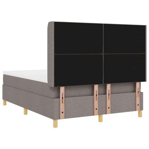 Boxspringbett mit Matratze Taupe 160 x 200 cm Stoff