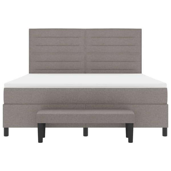 Boxspringbett mit Matratze Taupe 180 x 200 cm Stoff