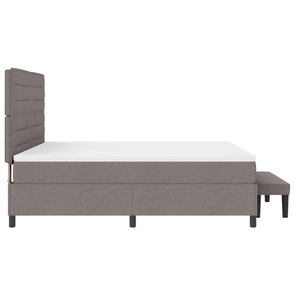 Boxspringbett mit Matratze Taupe 180 x 200 cm Stoff
