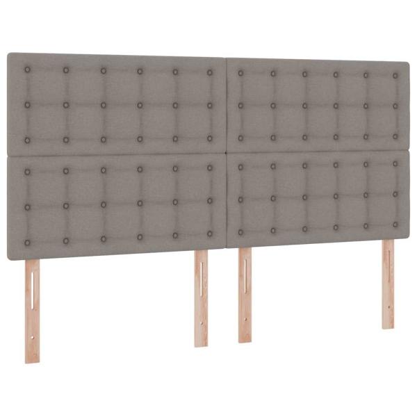 Bett mit Stauraum und LED mit LED Taupe 180 x 200 cm Polyester