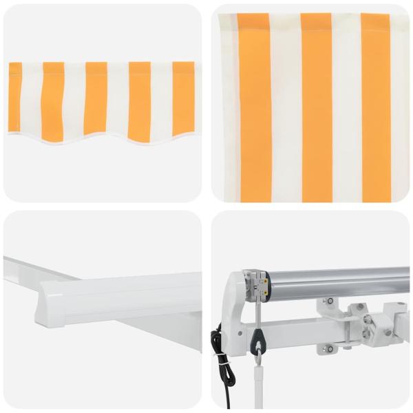 Einziehbare Markise Gelb 250 x 200 cm Stoff