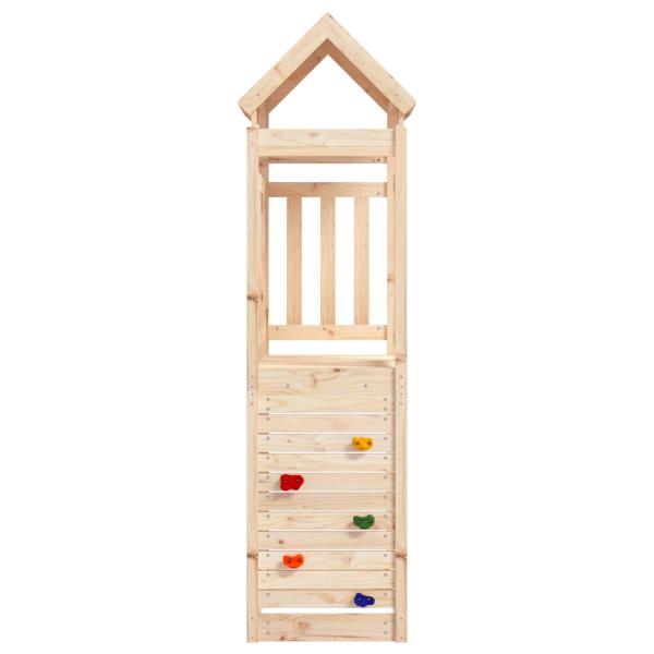Spielturm Braun 53 x 110,5 x 214 cm Massives Kiefernholz