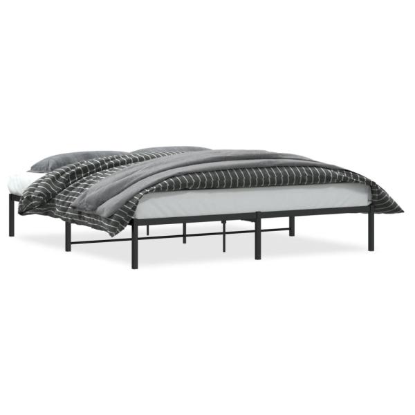 ARDEBO.de - Bettgestell Metall Schwarz 183x213 cm
